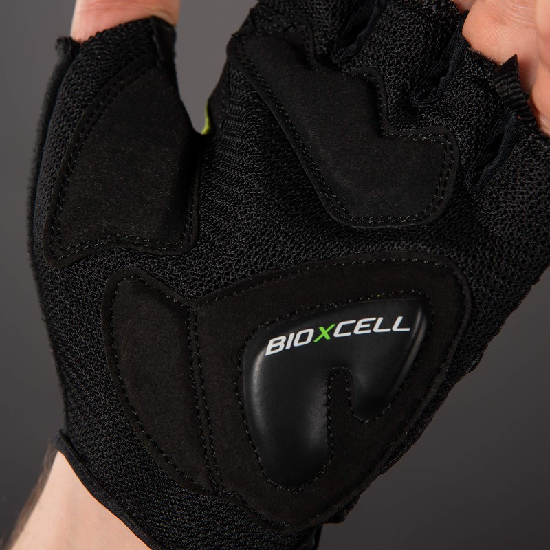 Chiba BioXCell Air Cycling Gloves Short Yellow/Black 2025: Size: L