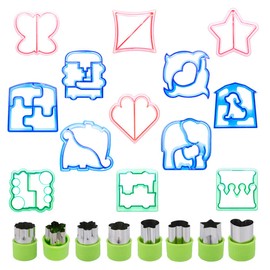 Qiundar Cookie Cutters Bread Toast 21 Pieces Sandwich Cutters Kids Bread Cutters Boys Bento Bread Cutter Sandwich Cutter Kids Set