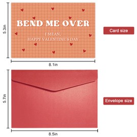 Funny Valentines Card, Dirty Humor Valentines Card for Him, Raunchy Valentines Card for Husband Boyfriend, Bend Me Over Valentines Card from Wife Girlfriend