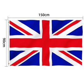 AhfuLife 2 Pcs British Flags 3x5 Ft, Union Jack Flags for Outside - Double Side with Brass Eyelets United Kingdom Flags for Olympic Party Decorations, Bar Garden Street Decoration Indoor Outdoor