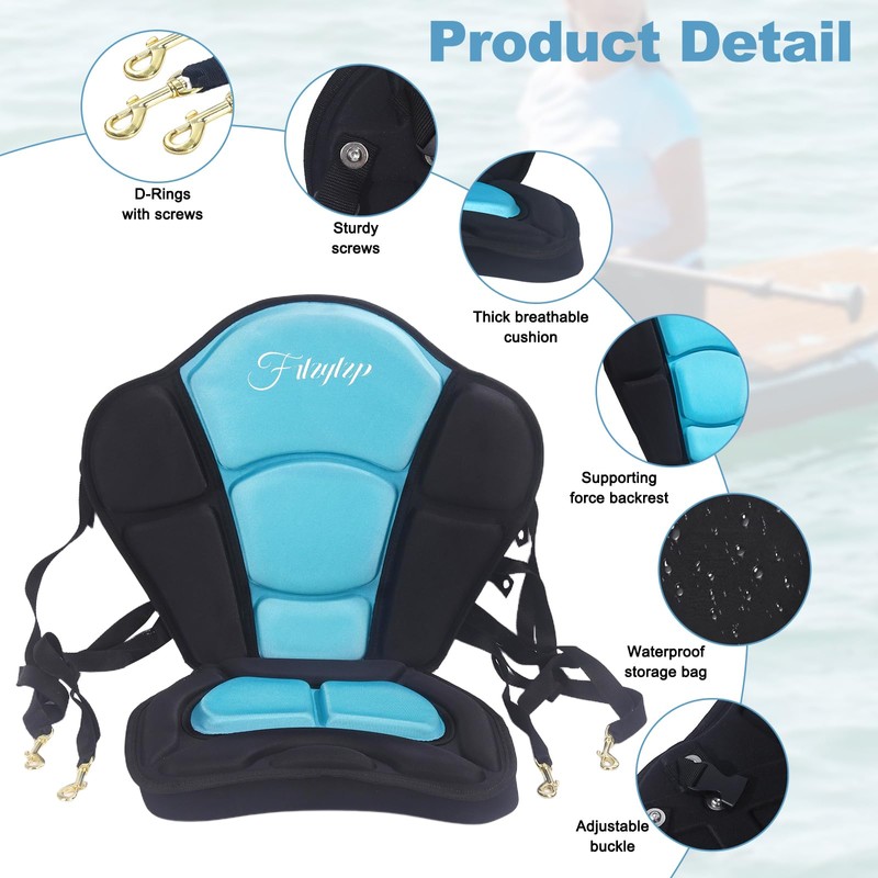 Thickened Kayak Seats - Premium Shockproof Seats with Back Support