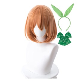 Milky Time Bride Wig, Anime Cosplay Character, Nakanoya Gotoyo, Hair Ornament, Ribbon Included (Quatsuba Wig)