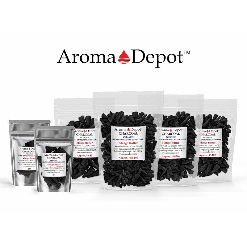1'' Mango Butter Incense Charcoal Cones (20 Pack)