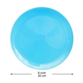 Youngever 8 Inch Plastic Plates, Small Plates, Salad Plates, Dessert Plates, Set of 9 (Rainbow Color)