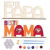 YJSDDNTY Mama Papa Gift Wooden Letters Craft Set Wooden Picture