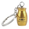 TOCCOOL Mini Cremation Urn Keychain, Compact Bone Ash Container, No