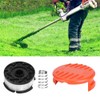 6Pcs Lawn Mower Spool with Cover Replacement Accessories Parts Fit