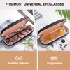 Marvolia Glasses Case Hard Shell Eyeglasses Case PU Leather Protective