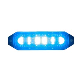 Unicorn Lighting UT02 Ultimate Thin Surface Mount Warning Emergency Strobe Grille Light Head [SAE Class 1] for Police Car Ambulance and Tow Truck Construction Vehicle Blue