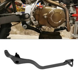 Canitu Extended HD Rear Brake Pedal,Billet Aluminum Motorcycle Forged Brake Lever CNC Line Bored Pivot Joint Replace for Honda CRF110 2013-2023 (Black)