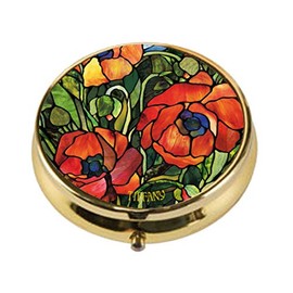 Goebel Oriental Poppy Louis Comfort Tiffany Pill Box Pill Box Novelty 2020 Pill Box