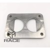 KLM T6 to DUAL 2.5" TRANSITION TURBO FLANGE THREADED 1/2"