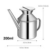 MAGICLULU Stainless Steel Oil Dispenser Oliver Vinegar Pourer Pot Soy