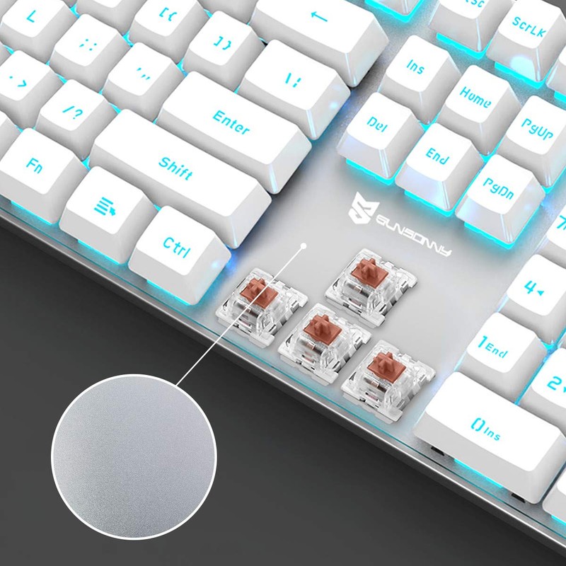Merdia Mechanical Keyboard Gaming Keyboard | Brown Switch Ice Blue