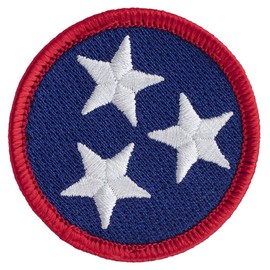 Tennessee Tristar Full Color Patch - 2" Diameter Round Embroidered Patch (Iron-on)