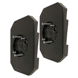 iMBAPrice 8141DBL-2 Black Outdoor Light Mounting Block with Built-in Electrical Box, (UL Listed) Siding Mounting Plate for 1/2 inch Lap Double and 4 inch Siding, 2-Pack