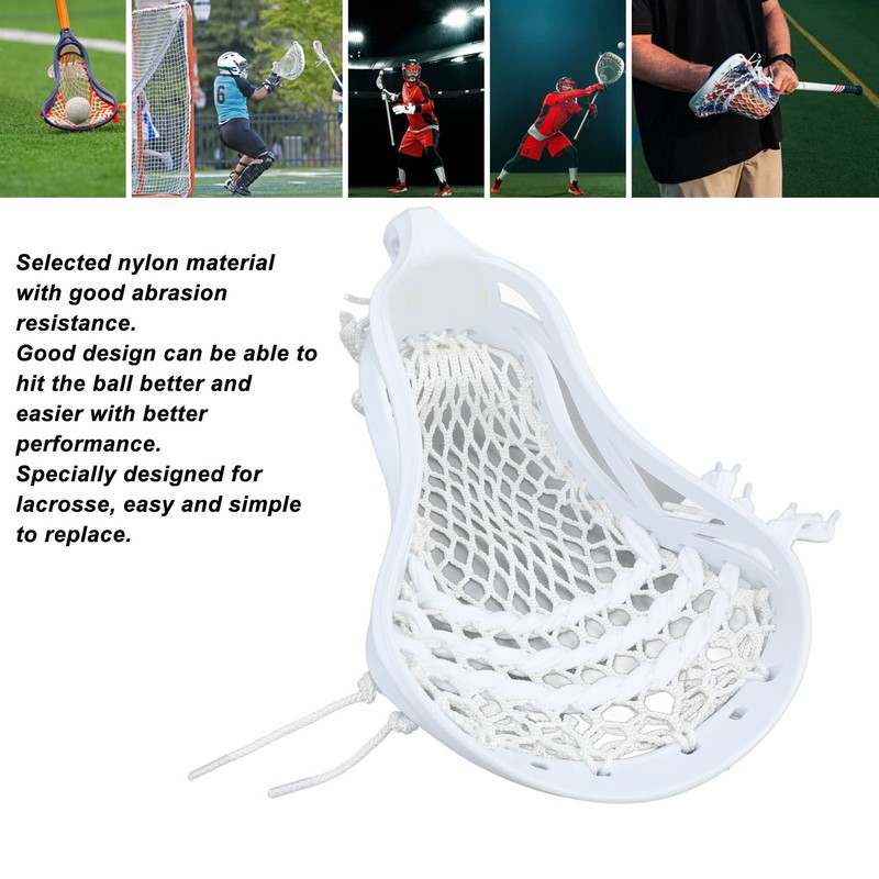 Lacrosse Head Mesh Strung Wear Proof Nylon Lacrosse Stick Heads