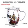 CHENGBAO 2PCS Creatividad Tazas Transparentes Para Cafe，Con Manija Tazas Para