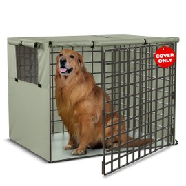 Utopia Home Dog Crate Cover, Waterproof Dog Kennel Cover 42 Inch - Beige Tan, 600D Heavy Duty Dog Cage Cover Universal Fit for Most Wire Pet Crates - 42 x 28 x 30 Inch (Cover Only)