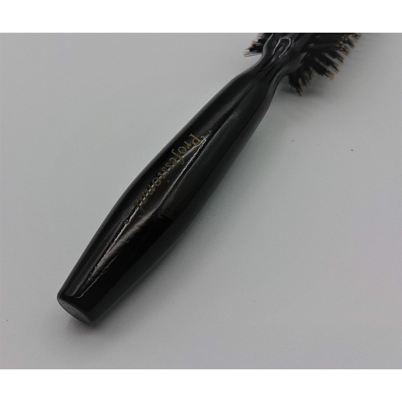 Roll Brush Natural Bristles Wooden Handle Hair Care Brush