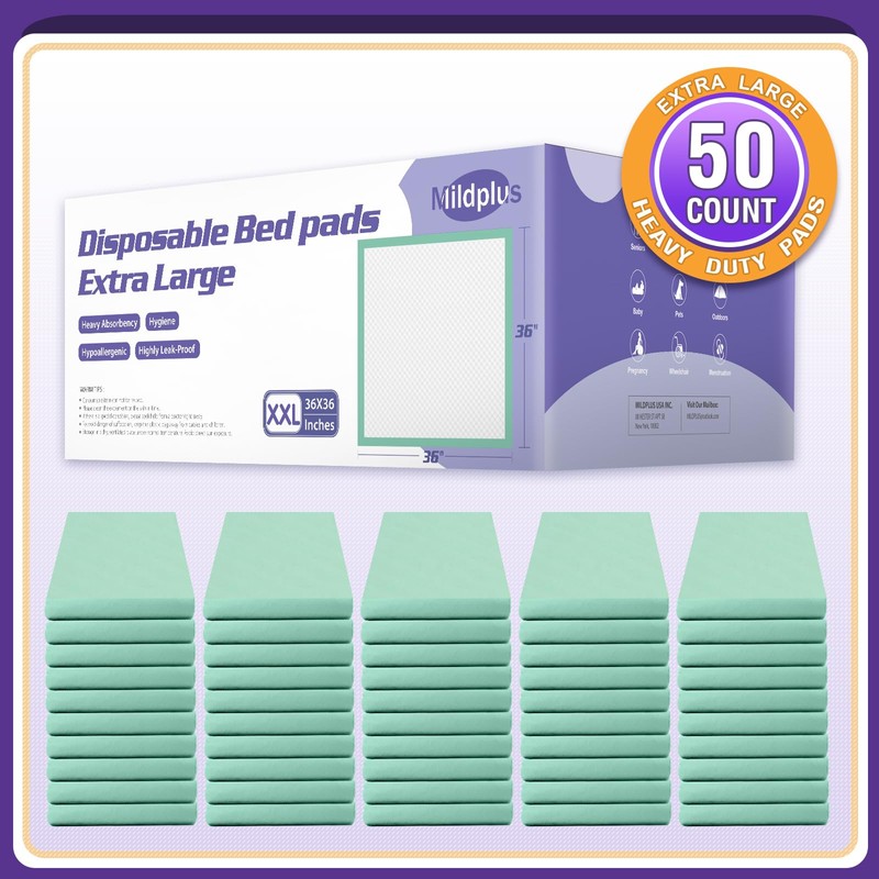 Disposable Bed Pads 36'' X 36'' Heavy Duty Underpads Extra