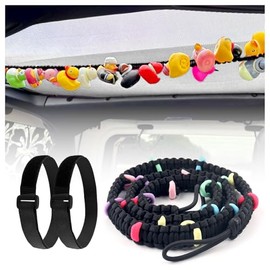 Compatible con el kit de soporte para Jeep Duck con 18 bandas elásticas coloridas, soporte de pato altamente elástico para Jeep Wrangler TJ JK JL, ele