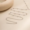 CABODYALS White Pearl Waist Chain Layered Metal Alloy Silver Bikini