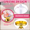 24 Pieces Plastic Mini Cake Stand with Dome Cover Chocolate