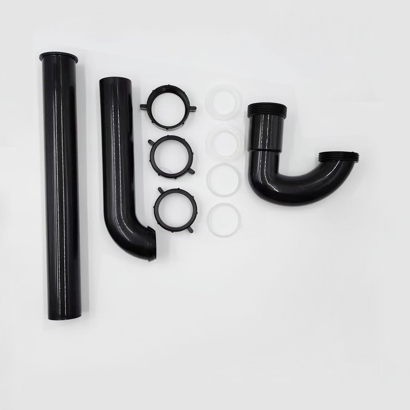 Universal Plastic P-Trap Pipe Kit for Bathroom or Kitchen Sink,