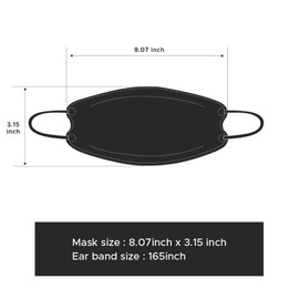All Keeper Flow Co., Ltd. [40 Packs] Black All Keeper KF94 Face Mask 4-Layers Filter USA Seller