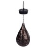 Hanging Solar Light Bronze Iron Metal Hollow Pattern Outdoor Lawn
