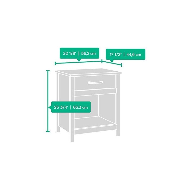 Sauder Cannery Bridge Night Stand, Lintel Oak finish