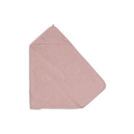 Jollein Hooded Towel Baby - Terry Towelling, Wild Rose - 100% Cotton - 75 x 75 cm - Oeko-Tex Certified - Baby Towel with Hood for Girls and Boys