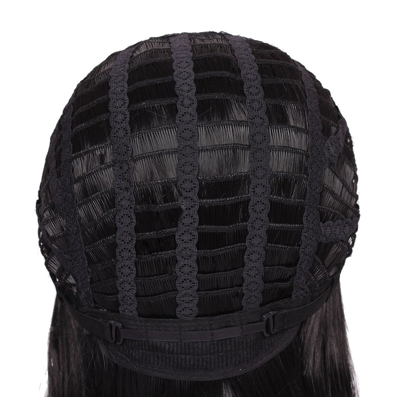 ColorGround Long Curly Cosplay Wig with 2 Ponytails(Black)