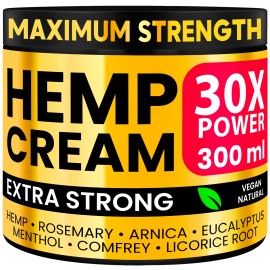 dutch health llp HEMP CREAM EXTRA STRONG 10 oz | Relieves Muscle, Joints, Knees, Shoulder Pain