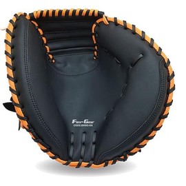 Unix BM8065 Baseball Glove Catcher Mitt, Black x Orange