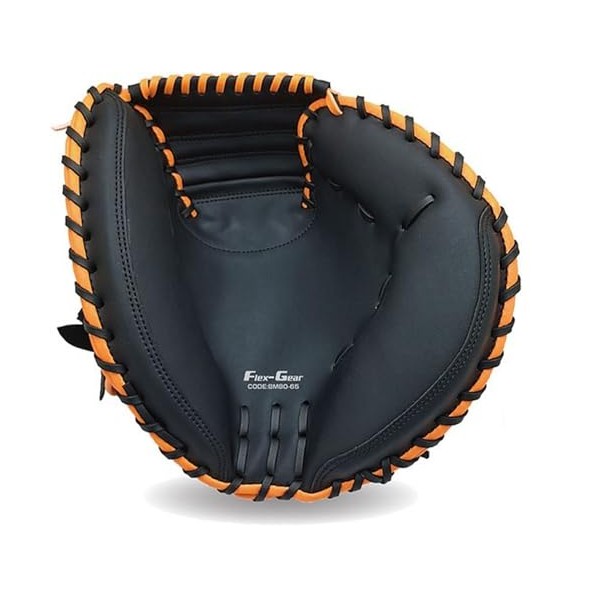 Unix BM8065 Baseball Glove Catcher Mitt, Black x Orange