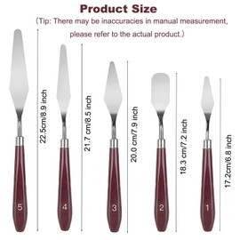 11 Pcs Palette Knife Set, 5 Pcs Stainless Steel Palette Knives and 6 Pcs Plastic Scrapers, Painting Accessories for Oil Acrylic Canvas Painting Color Mixing Thick Paint Applications (Purple)