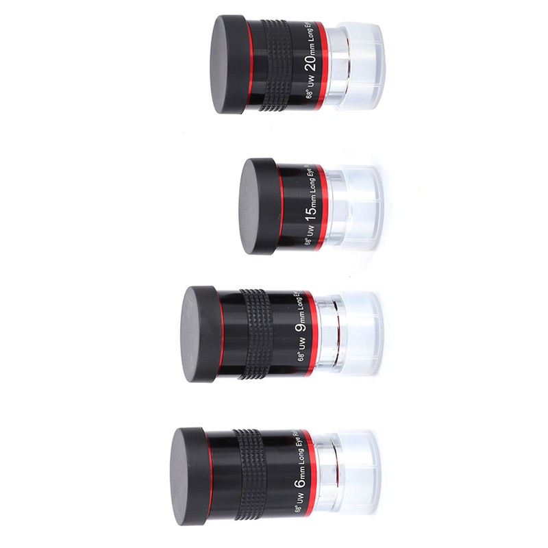 1.25" 68° Ultra Wide Angle FMC Eyepiece Kit 6+9+15+20mm for