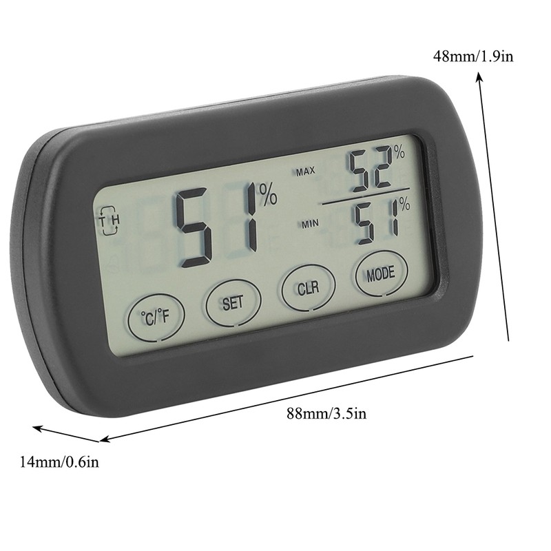 LCD Touch Hygrothermograph Thermometer Hygrometer Electronic Indoor Temperature Humidity Meter