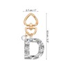 PATIKIL Alphabet Initial Letter Keychain, Cute Heart Crystal Keychains Car