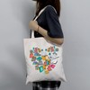 Book Lover Heart Shape Shopping Bag Bookworm Reusable Tote Bag