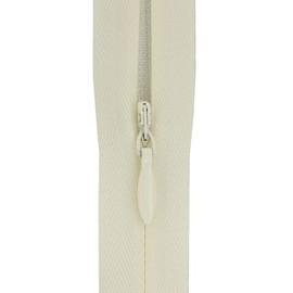 Invisible Zip Fasteners, Pack of 5, Suitable for Medium Weight Fabric (Cream White, 10 inch)