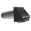 Deflecto Wide Mouth Dryer Vent Hood with Pipe, Bird Guard-Black