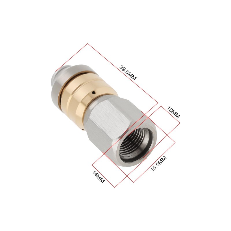 EMSea 1Pc 1/8 Inch Rotering Pipe Cleaning Nozzle Stainless Steel