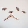 Space Wall Hook Made of Untreated Walnut Wood (Astronaut Planet