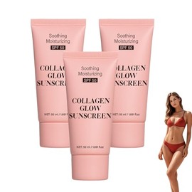 Glow Boost Sunscreen, SPF50 Broad Spectrum Daily Facial Sun Cream, No White Cast Light Non-Greasy Hydrating Sun Lotion, Radiant Finish Suitable for...