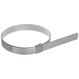 BAND-IT CP12S9 5/8" Wide x 0.025" Thick x 3" Diameter, 201 Stainless Steel Center Punch Clamp, Pack of 50