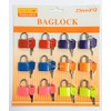 12 Pieces Small Padlocks, Multicolour Coated Metal Lock with Key