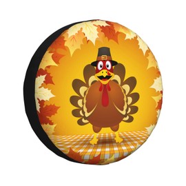 Funny Thanksgiving Spare Tire Cover Thanksgiving Turkey Wheel Tire Cover Waterproof Protectors for Trailers Rv SUV Truck Camper Travel Trailer 17 Inch
